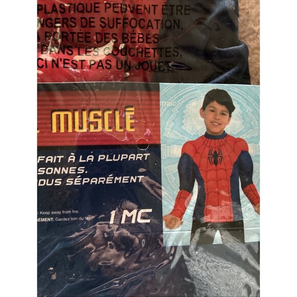 Marvel Ultimate Spider Man Muscle Shirt Boys One Size 6+ Superhero Costume - Picture 6 of 7